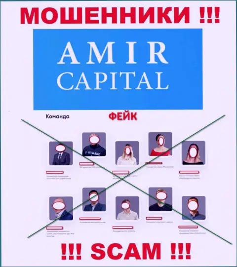 Мошенники Амир Капитал Групп ОЮ безнаказанно крадут средства, потому что на web-портале опубликовали фиктивное прямое руководство