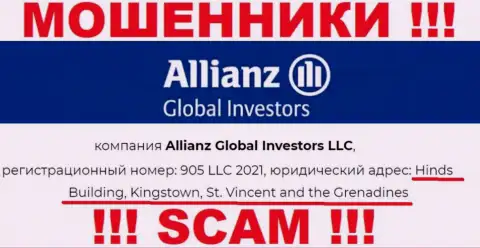 Оффшорное местоположение Allianz Global Investors по адресу - Хиндс Билдинг, Кингстаун, Сент-Винсент и Гренадины позволяет им безнаказанно сливать