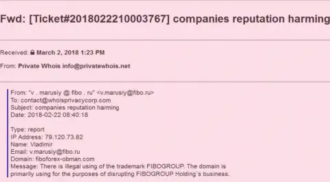 Fibo Group кляузничают на web-ресурс fiboforex-obman.com