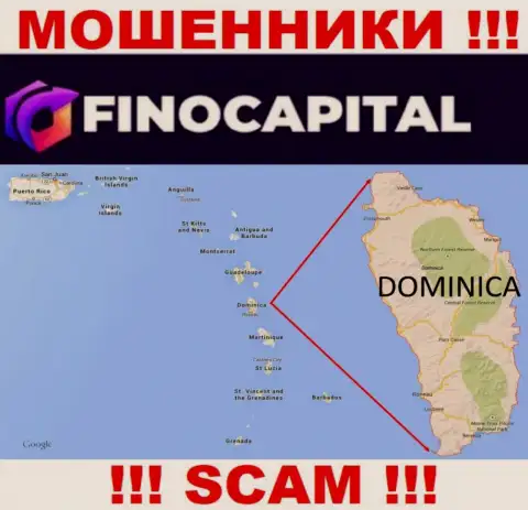 Юридическое место базирования ФиноКапитал Ио на территории - Доминика