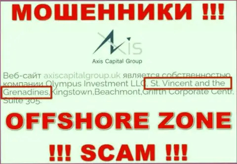 AxisCapitalGroup Uk это мошенники, их адрес регистрации на территории St. Vincent and the Grenadines