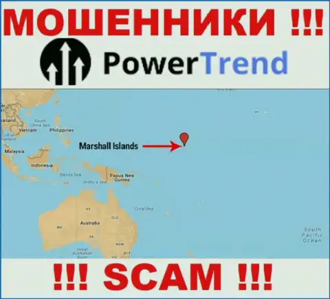 Организация PowerTrend имеет регистрацию в оффшоре, на территории - Маршалловы острова