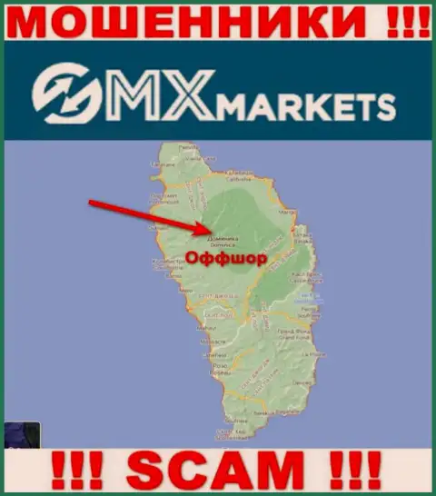 Не доверяйте обманщикам GMXMarkets Com, т.к. они базируются в оффшоре: Dominica