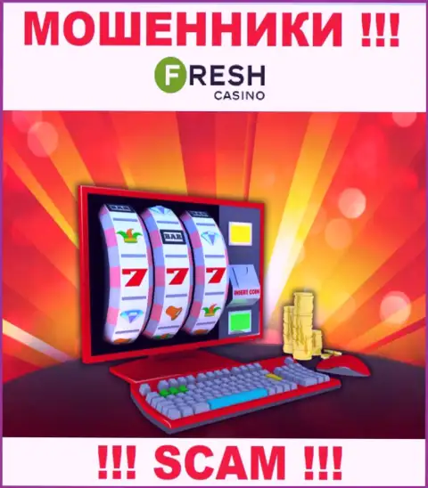 FreshCasino - это коварные интернет-мошенники, тип деятельности которых - Интернет казино