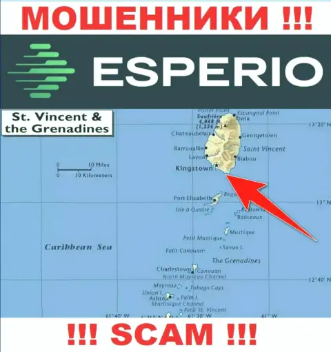 Оффшорные интернет воры Esperio скрываются вот здесь - Kingstown, St. Vincent and the Grenadines