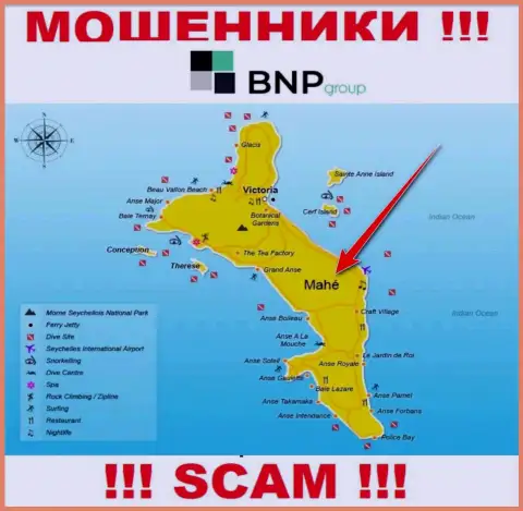 BNP Group пустили свои корни на территории - Mahe, Seychelles, избегайте совместной работы с ними