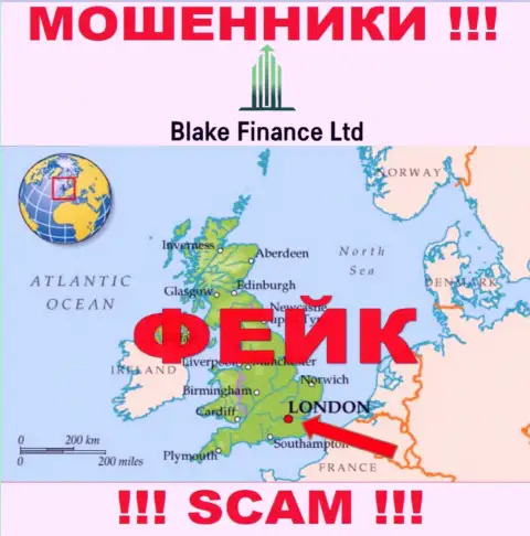 Настоящую информацию об юрисдикции Blake Finance Ltd не отыскать, на web-сайте компании только фейковые данные
