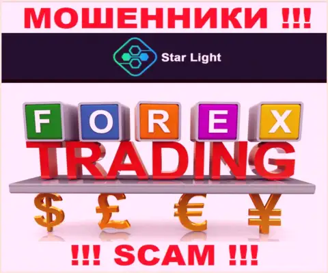 Не отдавайте финансовые активы в Star Light 24, род деятельности которых - Форекс