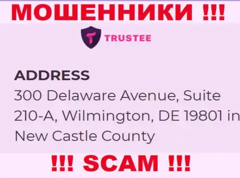 Контора TrusteeWallet расположена в оффшорной зоне по адресу: 300 Delaware Avenue, Suite 210-A, Wilmington, DE 19801 in New Castle County, USA - стопроцентно мошенники !!!