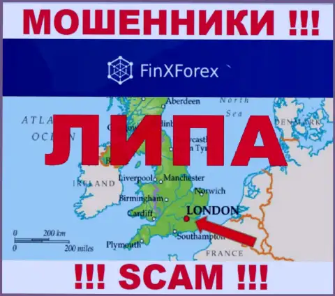 Ни слова правды касательно юрисдикции FinXForex на web-ресурсе компании нет - это лохотронщики