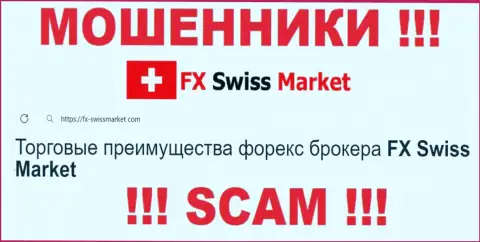 Род деятельности FX Swiss Market: Форекс - отличный доход для интернет мошенников