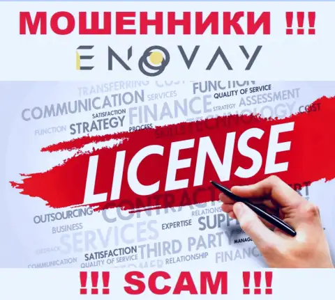 У конторы EnoVay Info нет разрешения на осуществление деятельности в виде лицензии - это ОБМАНЩИКИ