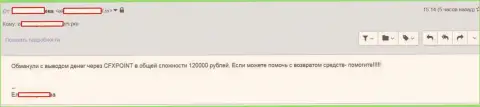 Очередную потерпевшую ЦФХ Поинт лишили 120 тыс. рублей